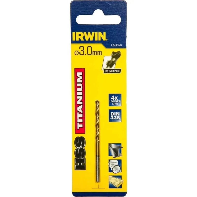 Irwin 135° 3.0MM HSS Metaalboor Titanium - 10502576 de Irwin – image du produit