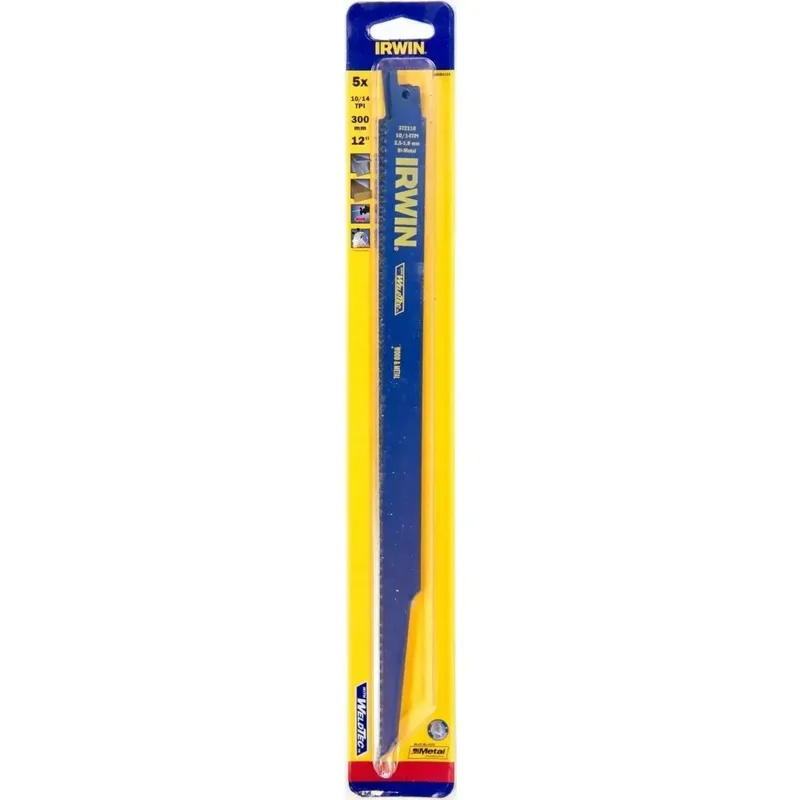 Irwin 300mm 10TPI Reciprozaagblad , metaal- en houtzagen (5 stuks) - 110R - 10504159 de Irwin – image du produit