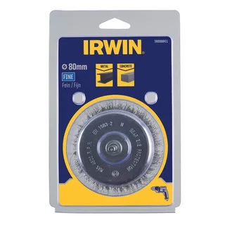 Komstaaldraadborstel (boormachine) voor metaal, beton - fijn, diameter 80mm. de Irwin – image du produit 2 sur 2