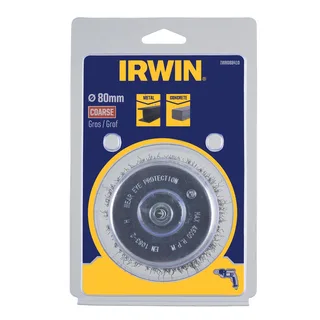 Komstaaldraadborstel (boormachine) voor metaal, beton - grof, diameter 80mm. fra Irwin – produktbillede 2 af 2