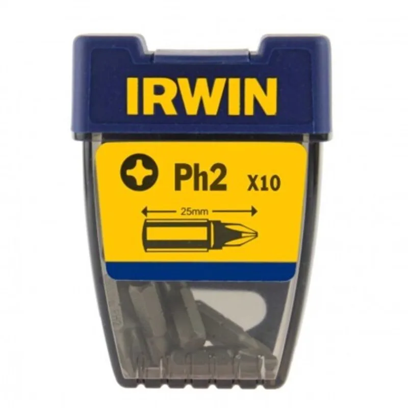 Phillips Schroefbit Ph2 - 1/4”/25 mm - 10 st - 10504331 by Irwin – product image