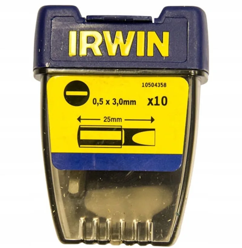 Platte Bits 0,8x5,5mm 25mm 1/4" - 10 Stuks by Irwin – product image