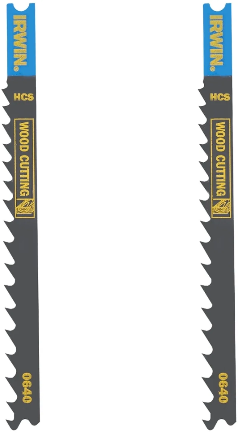 Pro decoupeerzaagblad met U-aansluiting, voor hout, groffe vertanding, 2 stuks by Irwin – product image