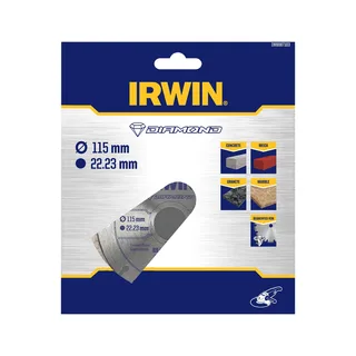 Pro Performance diamantzaagblad 115mm voor haakse slijper, steen, gesegmenteerde rand fra Irwin – produktbillede 2 af 2