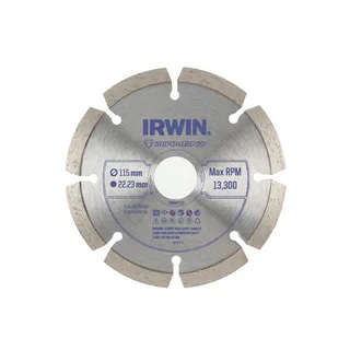 Pro Performance diamantzaagblad 115mm voor haakse slijper, steen, gesegmenteerde rand fra Irwin – produktbillede 1 af 2