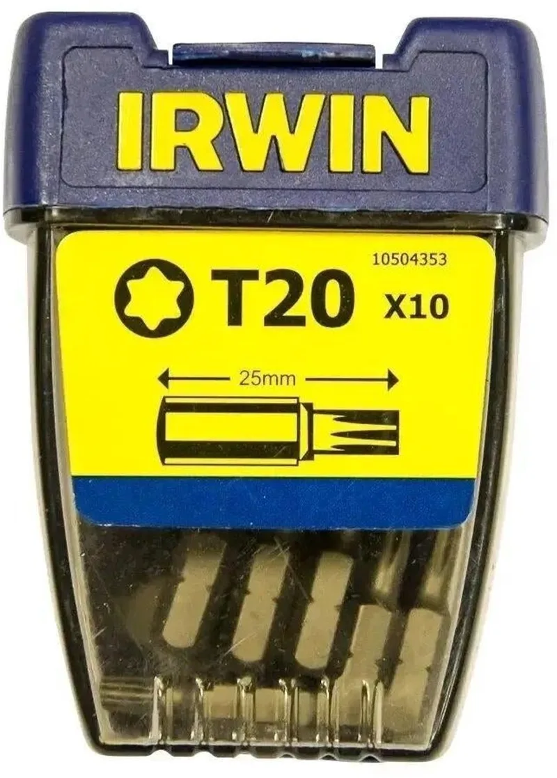 Schroefbit Torx T20 - 25 mm - 10 Stuks van Irwin – productafbeelding