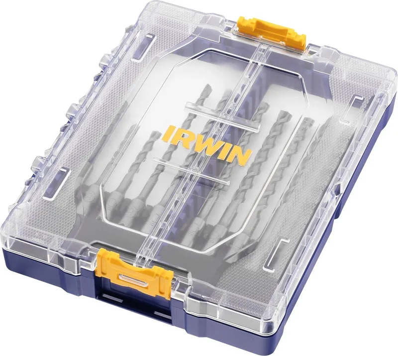 SDS+ betonboren Set 10PCS 5x110mm, 5,5x110mm, 5,5x160mm, 6x110mm, 2x 6x160mm, 2x 8x160mm, 10x160mm en 12x160mm de Irwin – image du produit