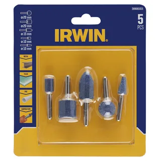 Set slijpstenen 5PCS (boormachine) voor metaal, keramiek, pvc, koper, as 6mm von Irwin – Produktbild 2 von 2