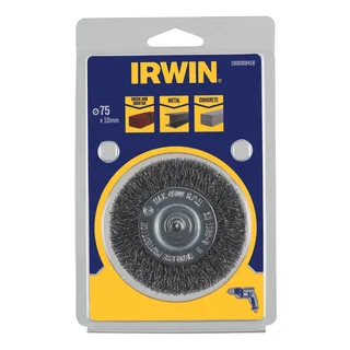 Staaldraadborstel (boormachine) voor steen, beton, staal, diameter 75mm, dikte 10mm. by Irwin – product image 2 of 2