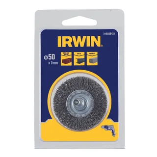 Staaldraadborstel (boormachine) voor steen, beton, staal, diameter 50mm, dikte 7mm. van Irwin – productafbeelding 2 van 2