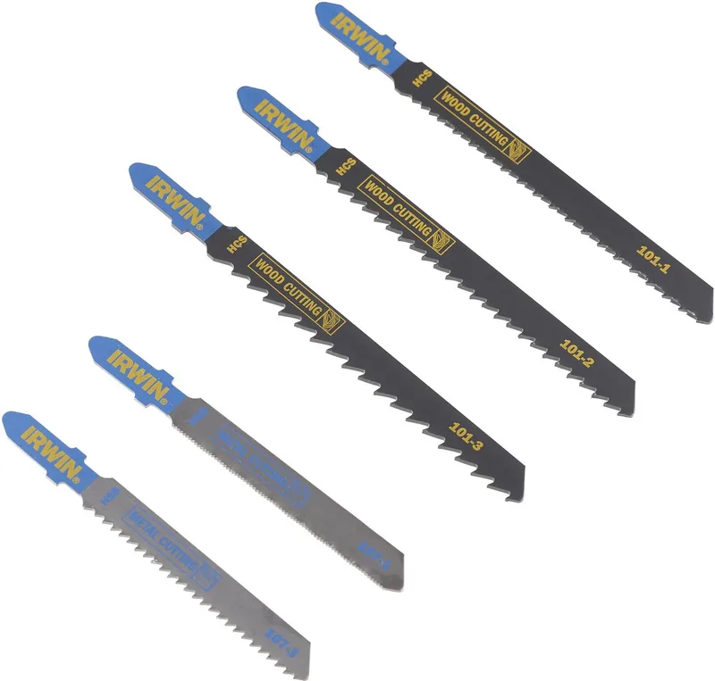 T-Shank Set - Reciprozaagbladen - Metaal en Hout - 5 stuks by Irwin, Blue – product image