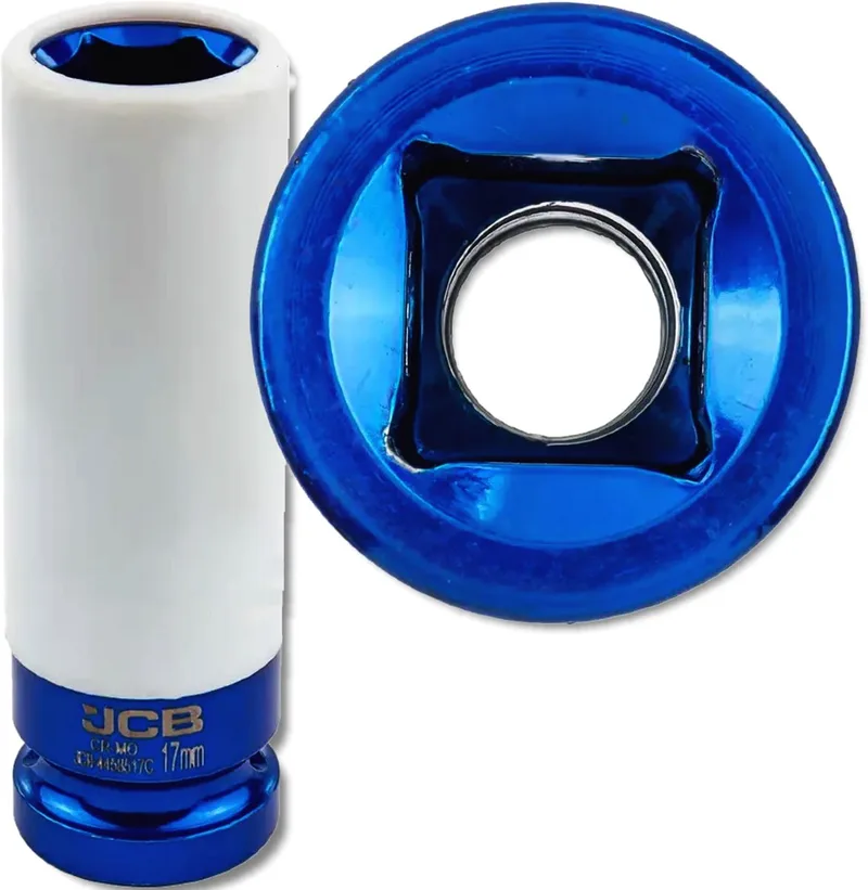 Cr-Mo Serie - Diepe Dopsleutel voor Alu Velg - 17mm - Beschermhuls - 1/2" fra JCB – produktbillede