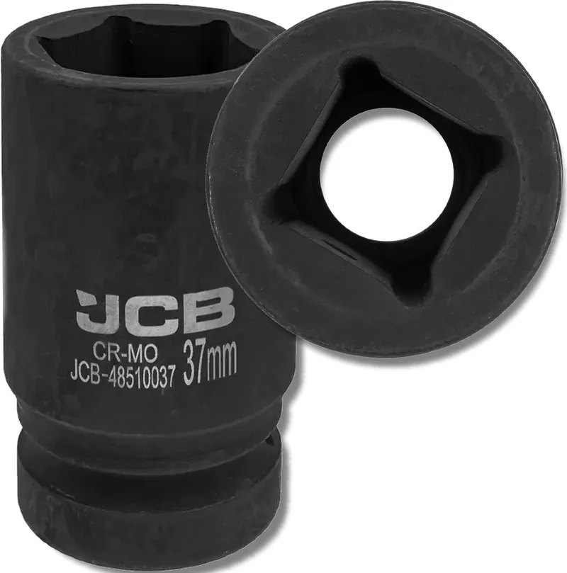 Cr-Mo Serie - Diepe Slagmoersleutel - 37 mm - 6-kant - 1" Bithouder by JCB, Black – product image