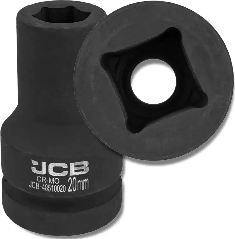 Diepe Dopsleutel - 20mm - 6-kant - 1 inch van JCB, Zwart – productafbeelding