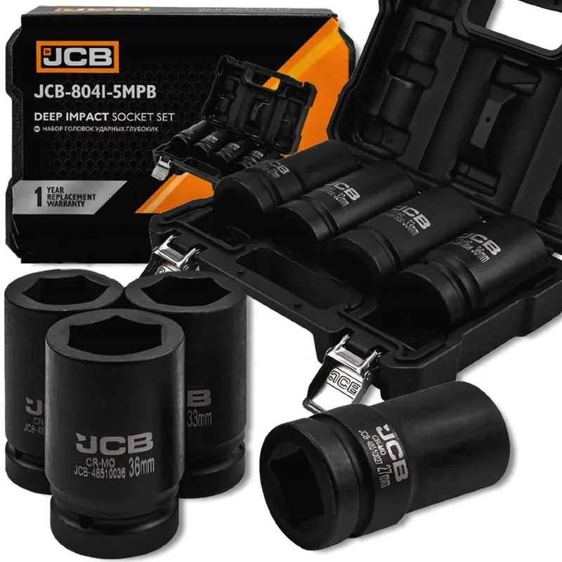 Diepe Slag Rotatie Dopsleutel Set - 27-36 mm - 6-hoekig - Inclusief Koffer de JCB – image du produit
