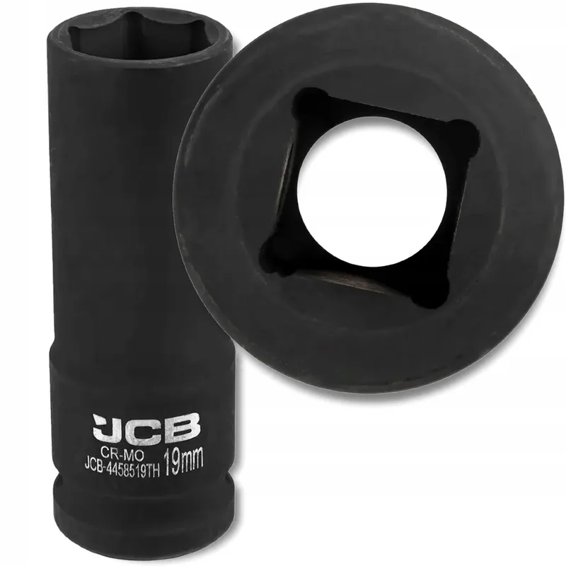 dopsleutel 1/2" 19 mm Cr-Mo diepe zeskant by JCB, Black – product image
