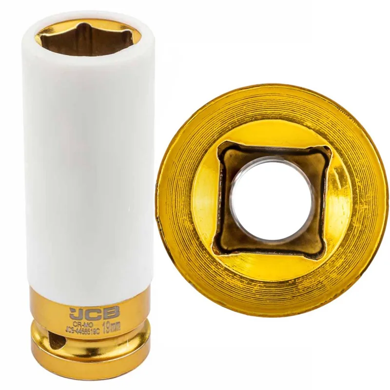 Dopsleutel - 1/2" - 19 mm - Lang van JCB, Wit – productafbeelding