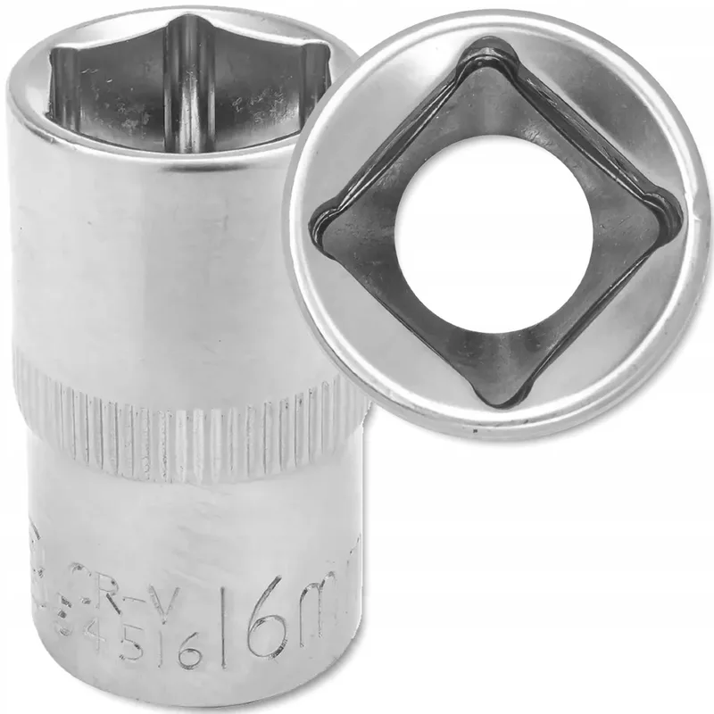 Dopsleutel 16mm - 1/2" Aansluiting - 6-kant - Cr-V Staal by JCB, Silver – product image