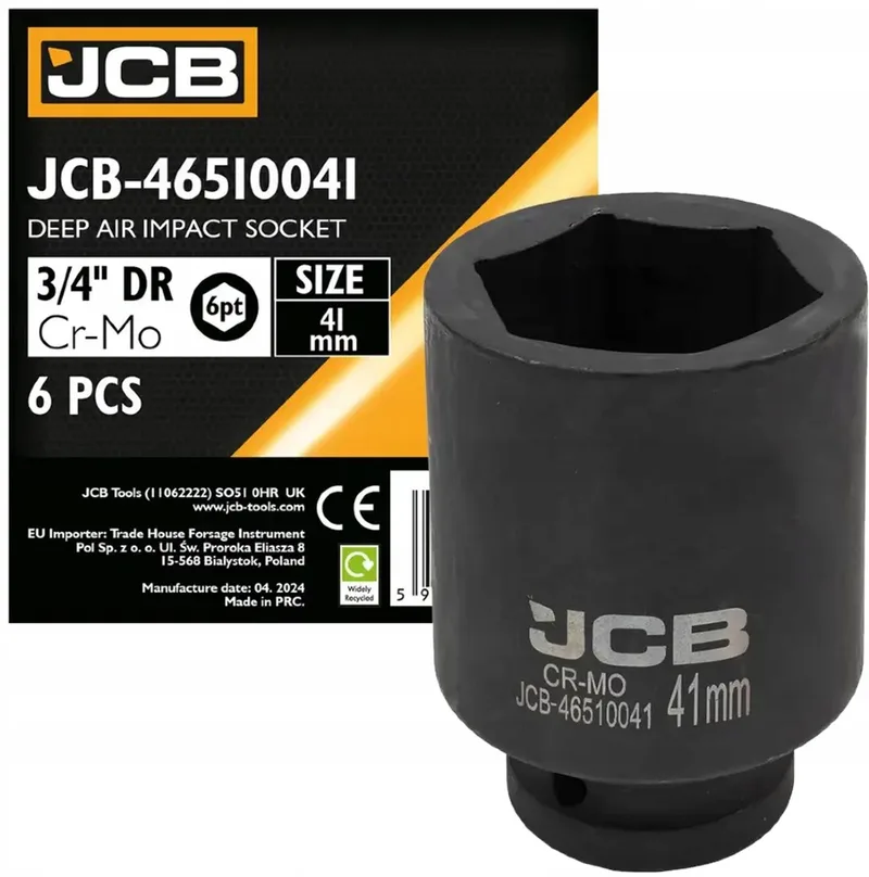 Dopsleutel - 6-kant - 41mm - Cr-Mo Staal - Diep by JCB – product image