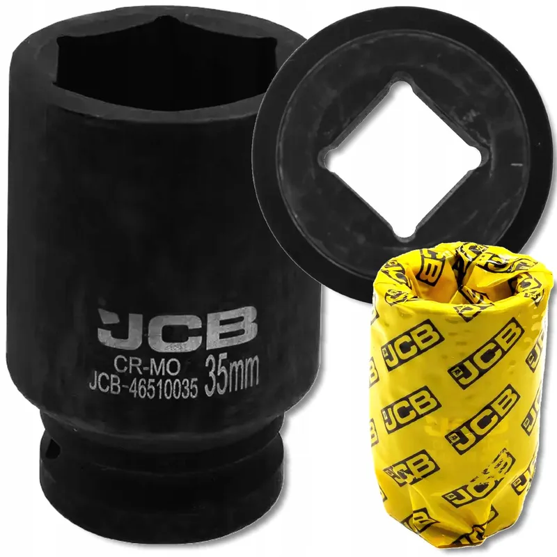 Dopsleutelset - 6-kant - 35mm - CrMo Staal van JCB, Zwart – productafbeelding