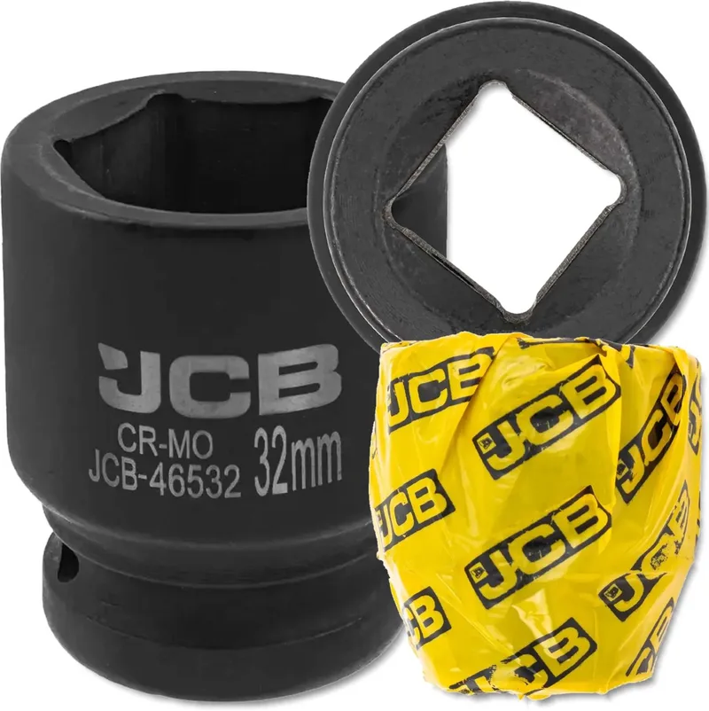 Dopsleutelset - 6-kantig - 32 mm - Klank van JCB, Zwart – productafbeelding