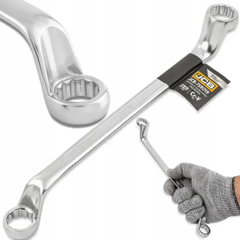 Dubbelzijdige Ringsleutel - 75 Graden - 17x19 mm - 12-hoekig fra JCB – produktbillede