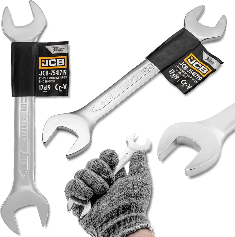 Dubbelzijdige Steeksleutel - 17 mm - 19 mm - Chroom Vanadium de JCB – image du produit