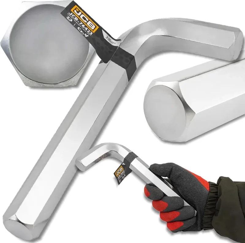 Inbussleutel - 23 mm - CRV - Zeskant L-Type de JCB, Argent – image du produit