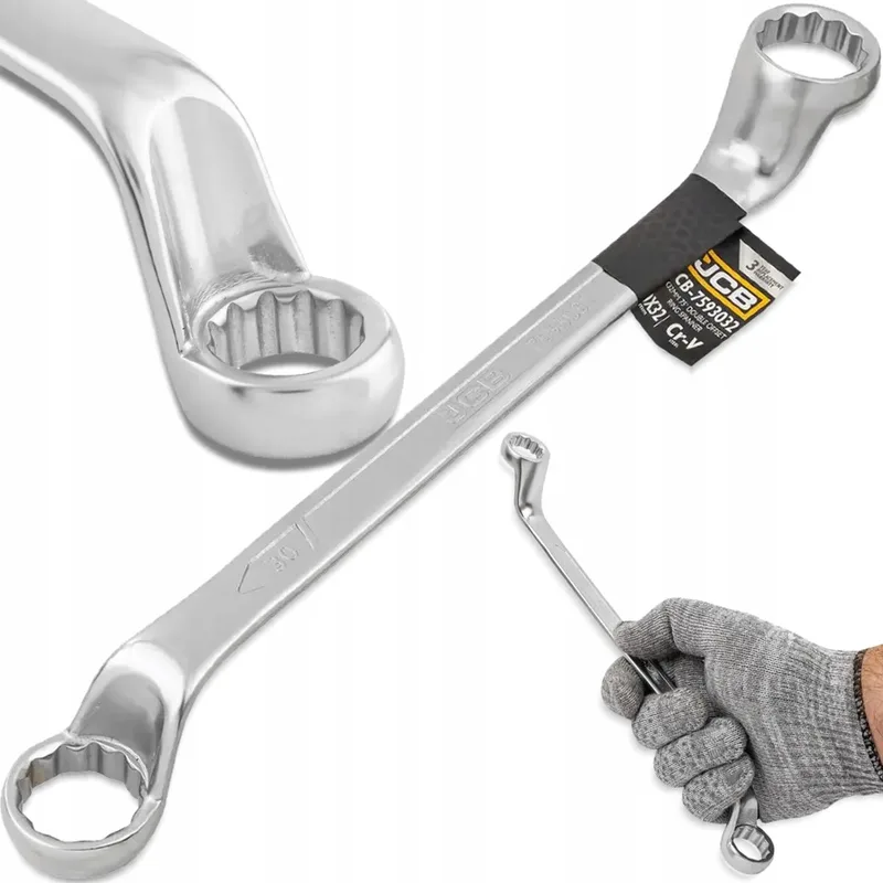 JCB 12-Kantige Steeksleutel - 30x32 mm - 75° Gebogen - Cr-V by JCB – product image