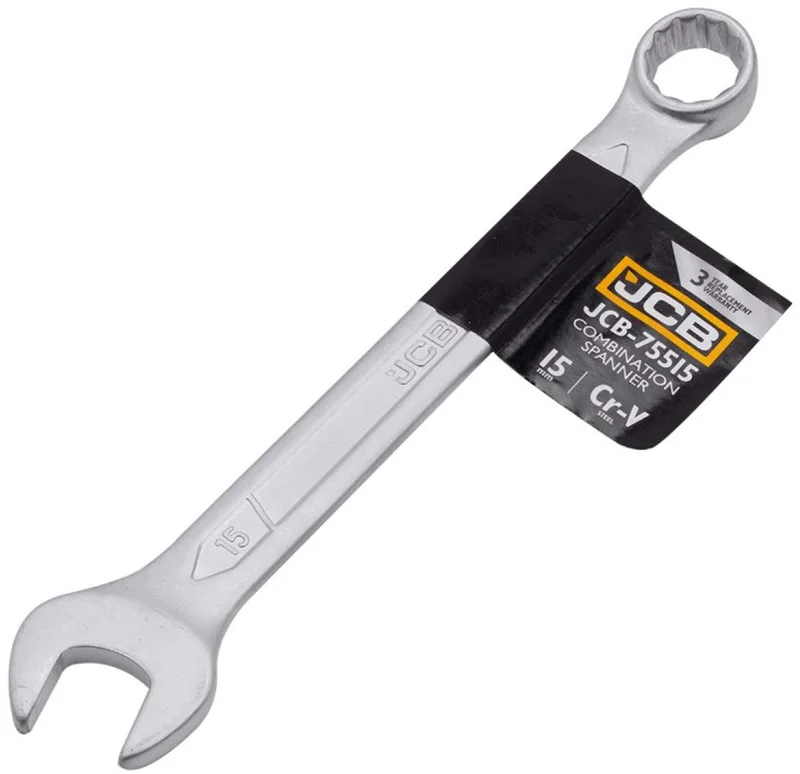 JCB-75515 Serie - Ringsteeksleutel - 15mm - Satijnafwerking - Chroom-Vanadiumstaal by JCB – product image