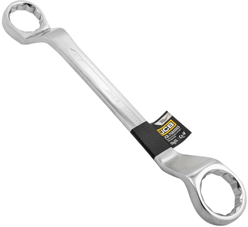 JCB 7585055 Serie - Gebogen Ringsleutel - 50x55 mm - 45° Hoek - CrV Staal de JCB – image du produit