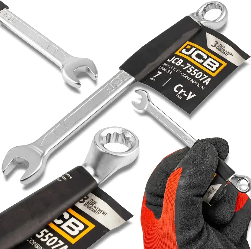Klucz - Ringsteeksleutel - Afgebogen - 7mm - Staal CR-V de JCB – image du produit