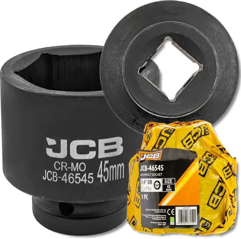 Nasad Sockets - Slagmoersleutel - 3/4" Aansluiting - 45mm - 6-kantig by JCB – product image