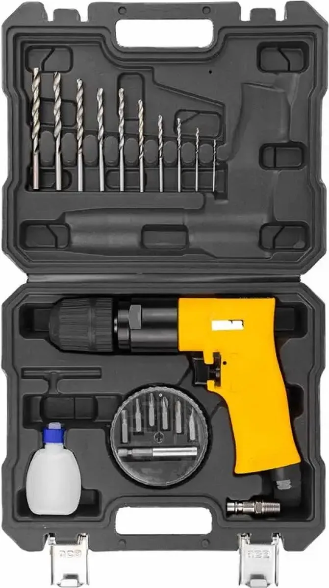 Pneumatische Boormachine - Snelsluitend Mandril, 1800 RPM, 105 L/min Luchtstroom - Voor Metaal, Hout en Kunststof von JCB – Produktbild