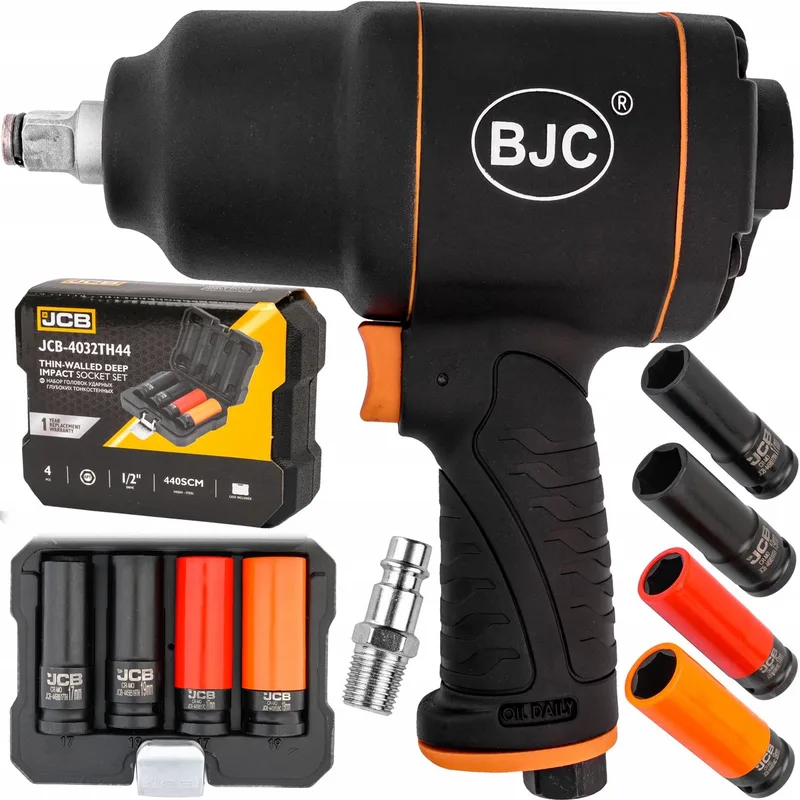 Pneumatische slagmoersleutel 1/2" 1850Nm met doppen 17/19mm von JCB – Produktbild