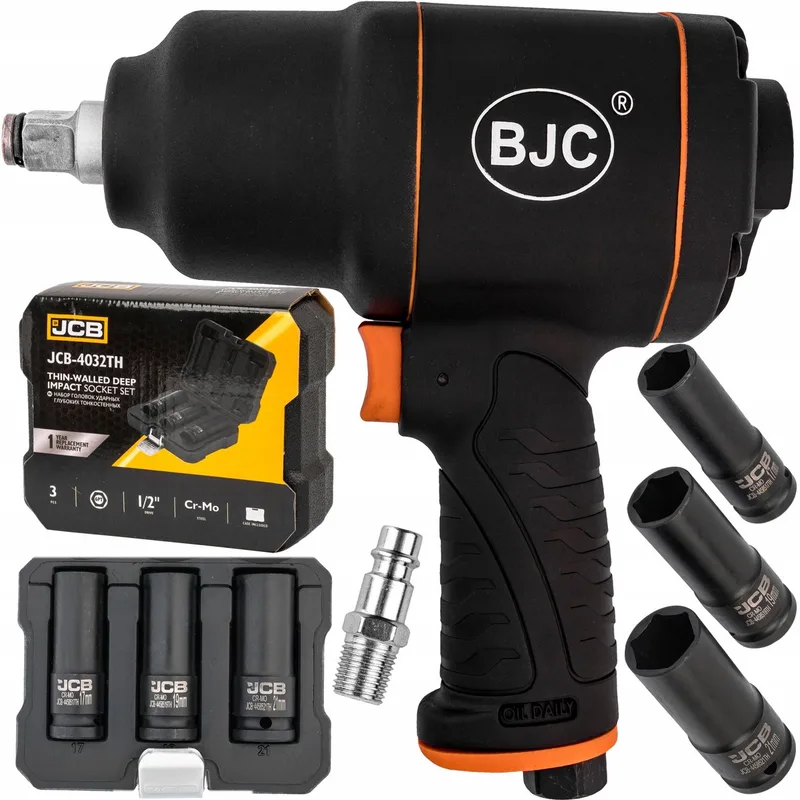 Pneumatische slagmoersleutel 1/2" 1850Nm met doppen 17-21mm de JCB – image du produit