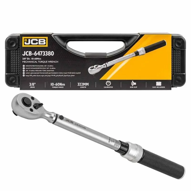 Professionele - Mechanische Momentsleutel 3/8”" 10-60Nm – Hoge Precisie, Duurzaam en Gecertificeerd von JCB, Crv – Produktbild