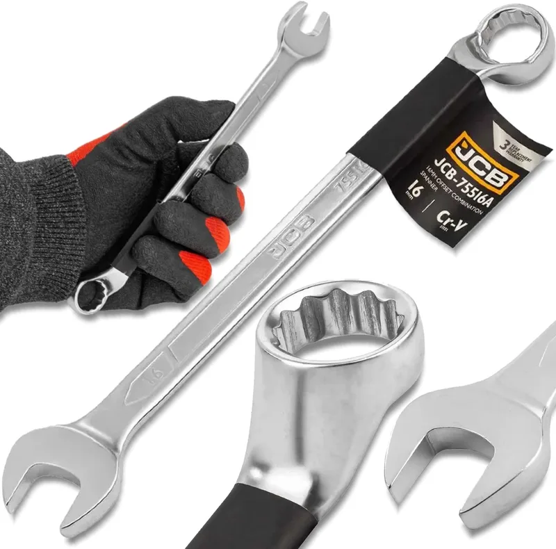 Ringsleutel 16mm 75° Gebogen Cr-V Staal by JCB – product image