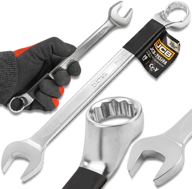 Ringsleutel 19mm 75 Graden Gebogen - Professioneel Gereedschap von JCB – Produktbild