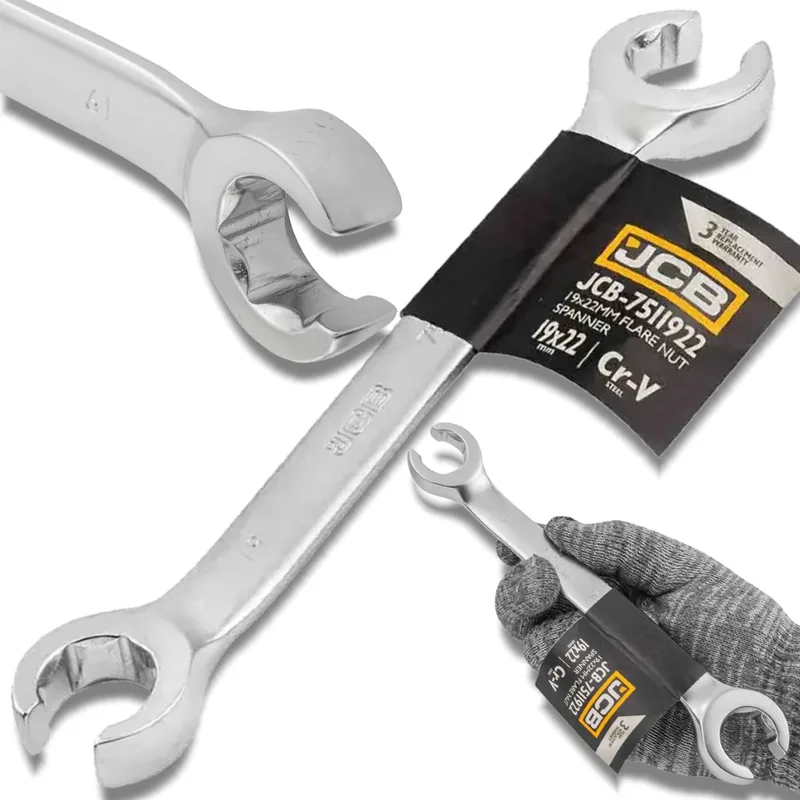 Ringsleutel 6-kantig - 19x22 mm - Chroom-Vanadium Staal fra JCB – produktbillede
