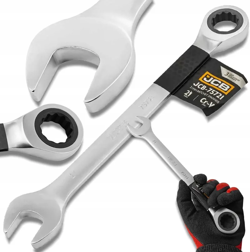 Ringsleutel met Ratel 21mm Cr-V 12-kant Kort de JCB – image du produit