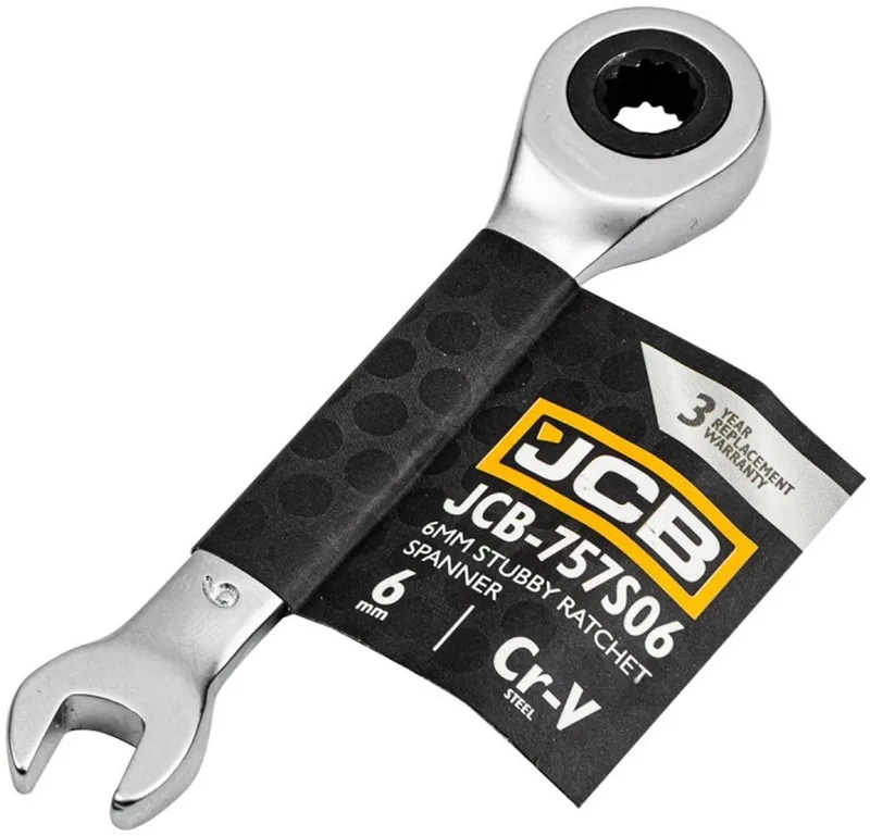 Ringsteeksleutel Kort met Ratel 6mm van JCB – productafbeelding