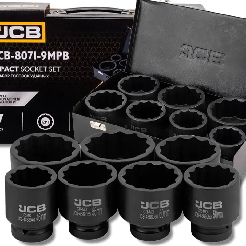 Serie 8071 - Dopsleutelset - 12-kant - 7 Stuks by JCB, Black – product image