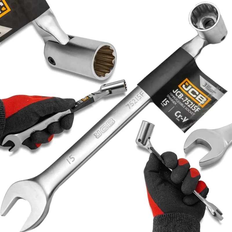 Serie - Ringsleutel met Scharnier - 15mm - Staal Cr-V by JCB – product image