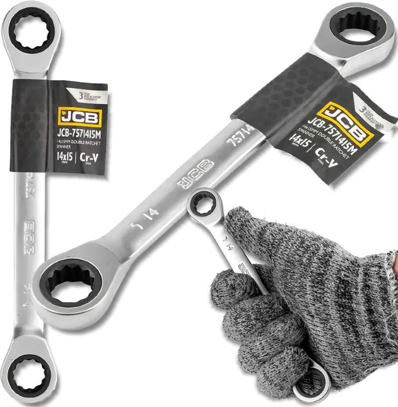 Serie - Ringsteeksleutel - 14x15 mm - Ratchet - 12-hoekig by JCB – product image