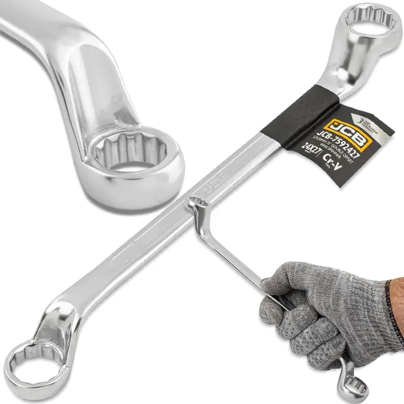 Serie - Ringsteeksleutel - 24x27 mm - 75° Afgebogen - 12-puntig von JCB – Produktbild