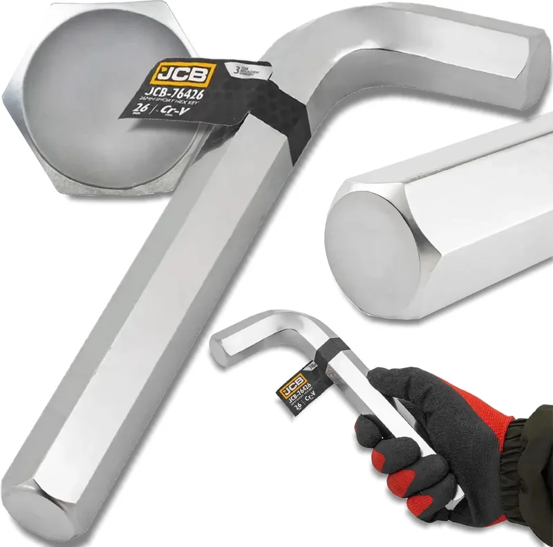 Serie - Zeskantige Inbussleutel - 26 mm - CrV - L-vorm by JCB, Silver – product image