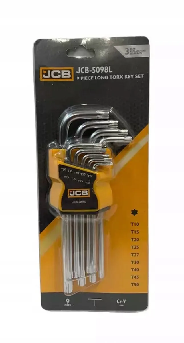 Torx Inbussleutel Set 9 Delig (T10-T50) - Lang de JCB – image du produit