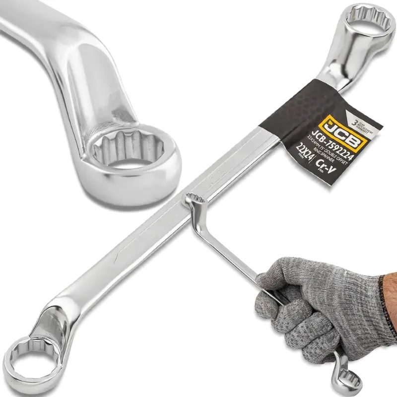 Tweezijdige Ringsleutel - 22x24 mm - 75° - CrV - 12-kant von JCB – Produktbild