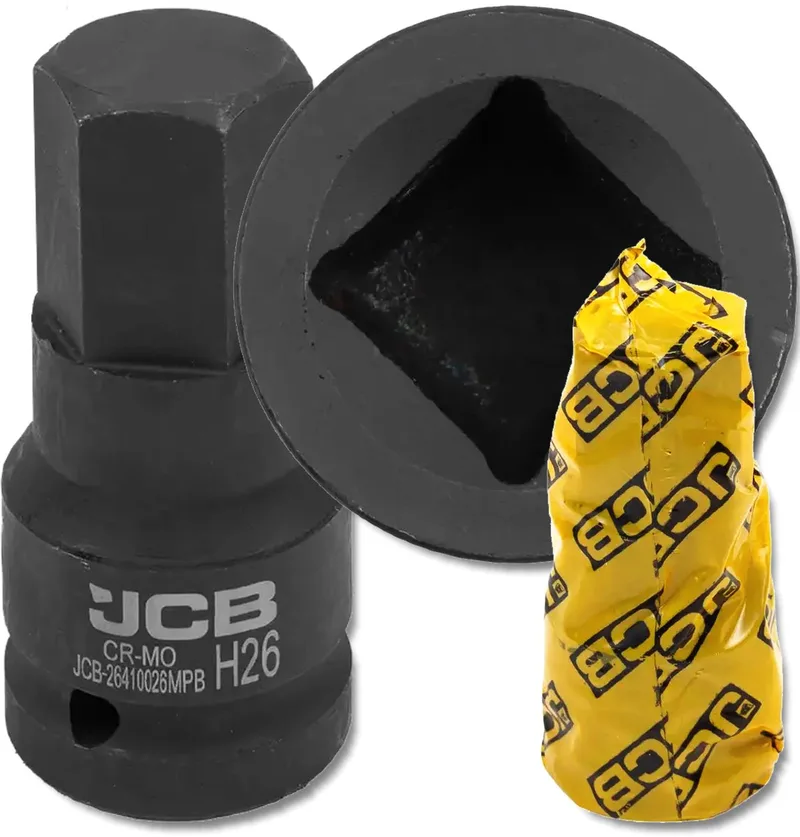 Zeskantige Slagmoersleutel - 26mm - 3/4" Aandrijving - CrMo Staal von JCB, Schwarz – Produktbild